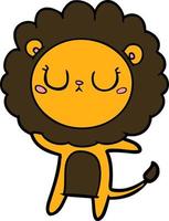 personnage de lion de vecteur en style cartoon