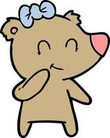 personnage d'ours de vecteur en style cartoon