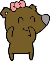 personnage d'ours de vecteur en style cartoon