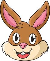 tête de lapin dessin animé couleur clipart illustration vecteur