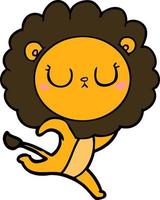 personnage de lion de vecteur en style cartoon