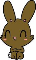 personnage de lapin de vecteur en style cartoon