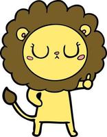 personnage de lion de vecteur en style cartoon