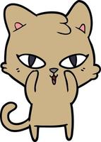 personnage de chat de vecteur en style cartoon