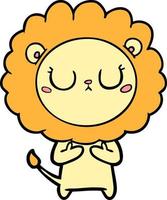 personnage de lion de vecteur en style cartoon