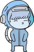 personnage d'astronaute de vecteur en style cartoon