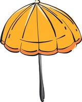 parapluie jaune, illustration, vecteur sur fond blanc.