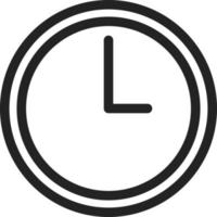 horloge scolaire simple, illustration, vecteur sur fond blanc.