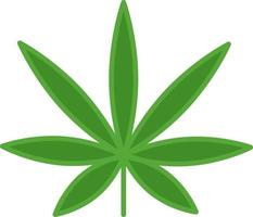 feuille de marijuana, illustration, sur fond blanc. vecteur