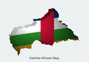 drapeau de la république centrafricaine. conception de style papier découpé du drapeau officiel du monde. adapté à la bannière, à l'arrière-plan, à l'affiche, au modèle d'anniversaire, aux vacances du festival, à la journée indépendante. vecteur eps 10