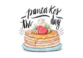 Journée Illustration de Pancake vecteur