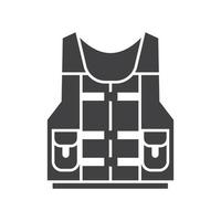 icône de veste de gilet de sauvetage aquatique vecteur