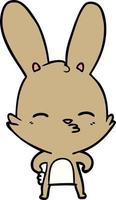 personnage de lapin de vecteur en style cartoon