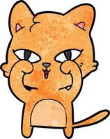 personnage de chat de vecteur en style cartoon