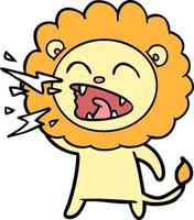 personnage de lion de vecteur en style cartoon