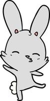 personnage de lapin de vecteur en style cartoon