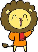 personnage de lion de vecteur en style cartoon