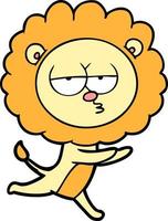 personnage de lion de vecteur en style cartoon