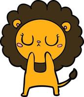 personnage de lion de vecteur en style cartoon