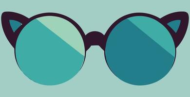 illustration graphique vectoriel de lunettes de soleil avec oreille de chat isolé parfait pour personnaliser votre conception