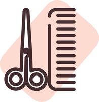outils de coiffure, illustration, vecteur sur fond blanc.
