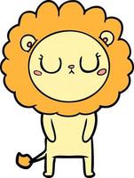 personnage de lion de vecteur en style cartoon