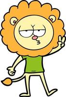 personnage de lion de vecteur en style cartoon