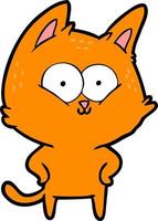 personnage de chat de vecteur en style cartoon