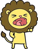 personnage de lion de vecteur en style cartoon