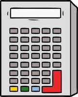 calculatrice isolée de dessin animé vecteur