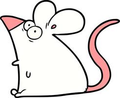 souris de dessin animé de personnage de doodle vecteur