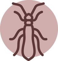 Bug insecte brun, illustration, vecteur sur fond blanc.