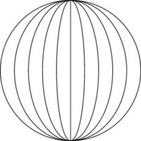 quatre ellipses à l'intérieur d'un cercle, illustration vintage. vecteur