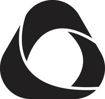 logo abstrait triangle et cercle dans un style branché et minimaliste vecteur