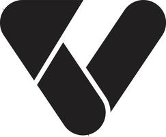 illustration abstraite du logo lettre v dans un style branché et minimaliste vecteur