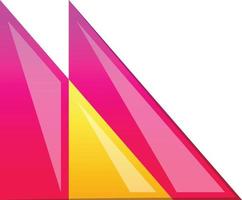 illustration de logo de montagne triangle abstrait dans un style branché et minimaliste vecteur