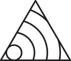 illustration abstraite du logo du triangle pyramidal dans un style branché et minimaliste vecteur