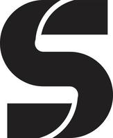 illustration abstraite du logo de la lettre s dans un style branché et minimaliste vecteur