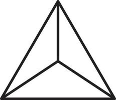 illustration abstraite du logo du triangle pyramidal dans un style branché et minimaliste vecteur