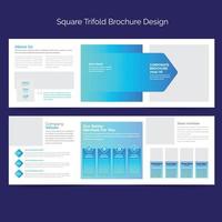 brochure carrée à trois volets vecteur