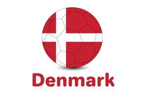 drapeau du danemark pour la coupe du monde de football 2022. coupe du monde du qatar 2022. illustration du drapeau du danemark vecteur