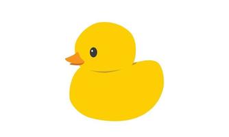 clipart de canard en caoutchouc jaune. illustration de vecteur plat simple jouet canard jaune mignon. style de dessin animé de canard en caoutchouc de jouet gonflable. jouet de natation pour bébé. enfants, baby shower, nouveau-né, concept de décoration de pépinière