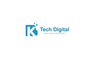 kb logo pixel pour l'entreprise de marque. illustration vectorielle de modèle numérique pour votre marque. vecteur
