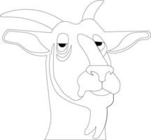 vecteur d'une conception de tête de chèvre sur fond blanc