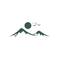 illustration de conception icône logo montagne vecteur