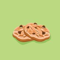 illustration de délicieux biscuits dans un style design plat vecteur