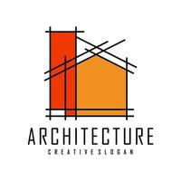 illustration vectorielle de conception de logo d'architecture vecteur