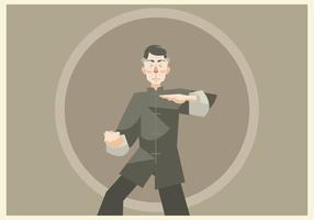 Wushu Maître Pratiquer Vector