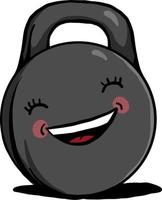 Kettlebell rire,illustration,vecteur sur fond blanc vecteur