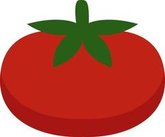 tomate rouge, illustration, vecteur sur fond blanc.